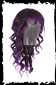 Wig, purple/black, long hair, curly