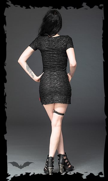 Leather-Look mini dress, Burned-Look