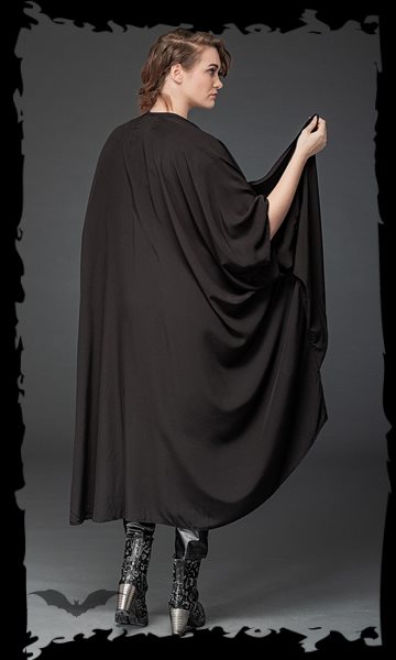 Black kimono, cardigan with pockets