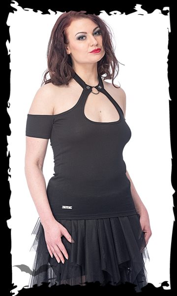 Neckholder top with ring at neck