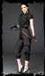 Elegant 7/8 pants with straps and metal 